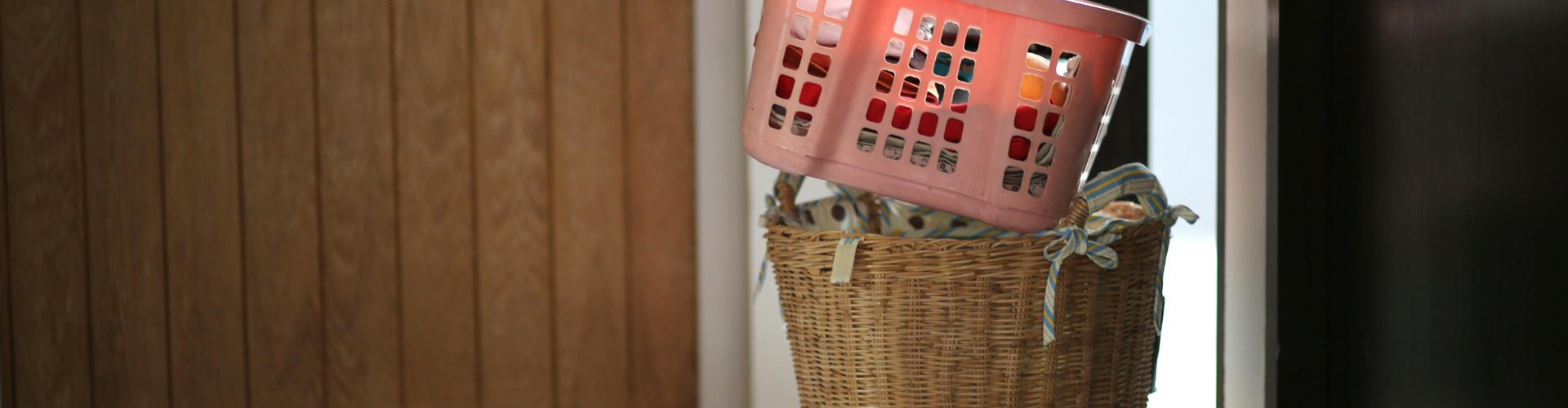 Free laundry pickup bag at a doorstep in New Jersey